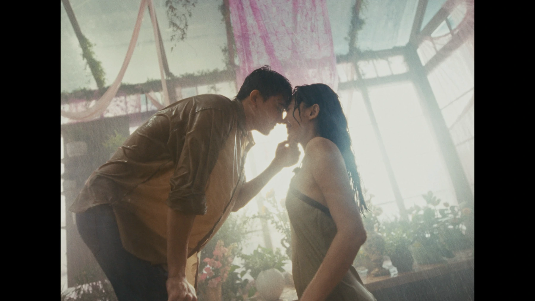 Couple in soft backlight